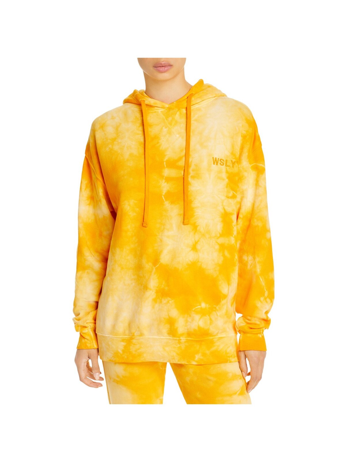 WSLY Womens Top Hoodie Tie Long Sleeve Oversized