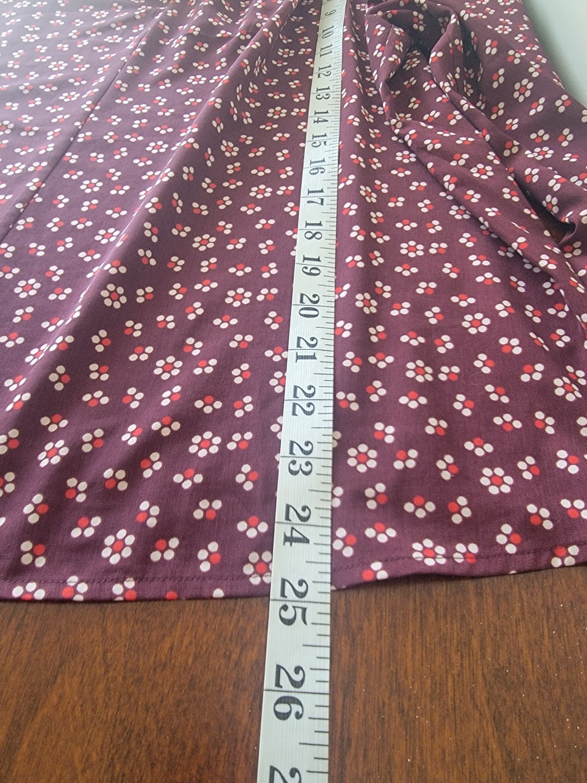 Boden Women’s Maroon Floral Blouse Flouncy US 10 Boho Work Cottage Peasant EUC