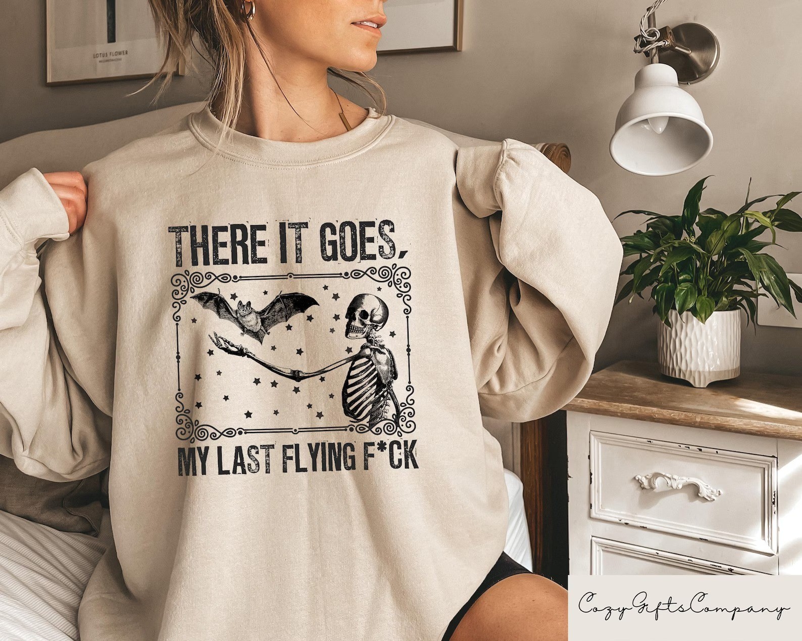 Skeleton Bat Sweatshirt, Halloween Gifts, Halloween Women Sweater