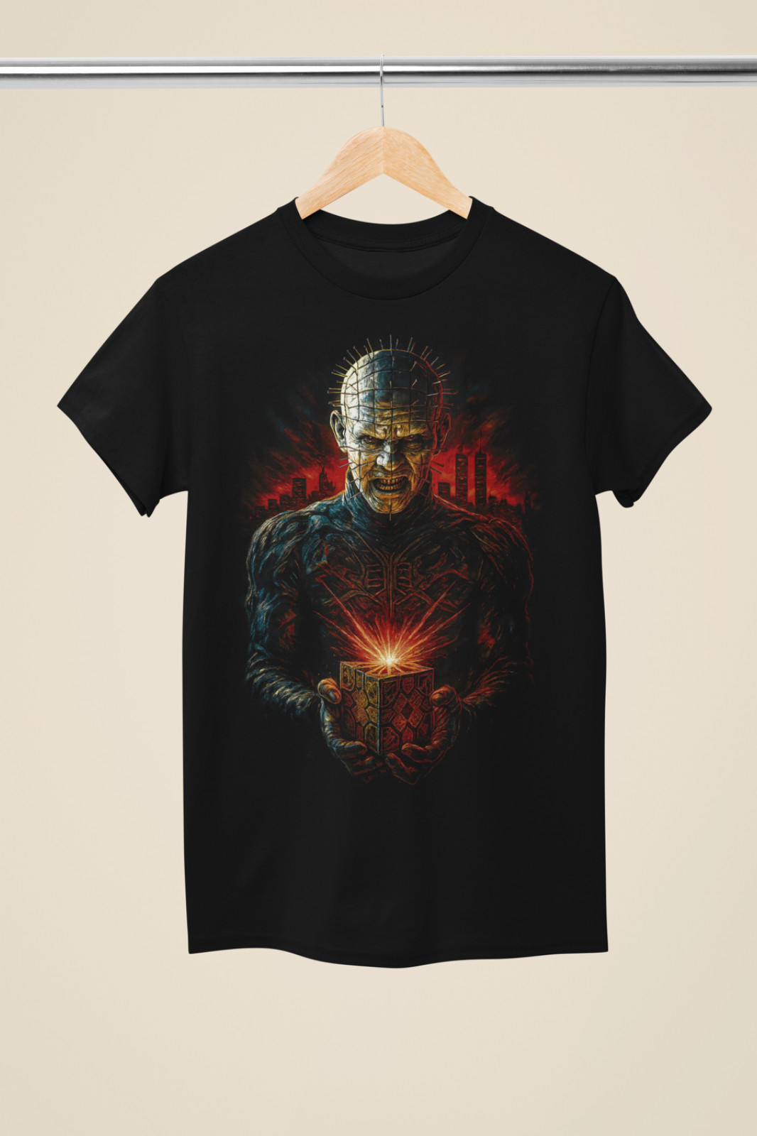 Inspired Movie Poster Drawing “Hellraiser” Unisex T-Shirt (MO 79)
