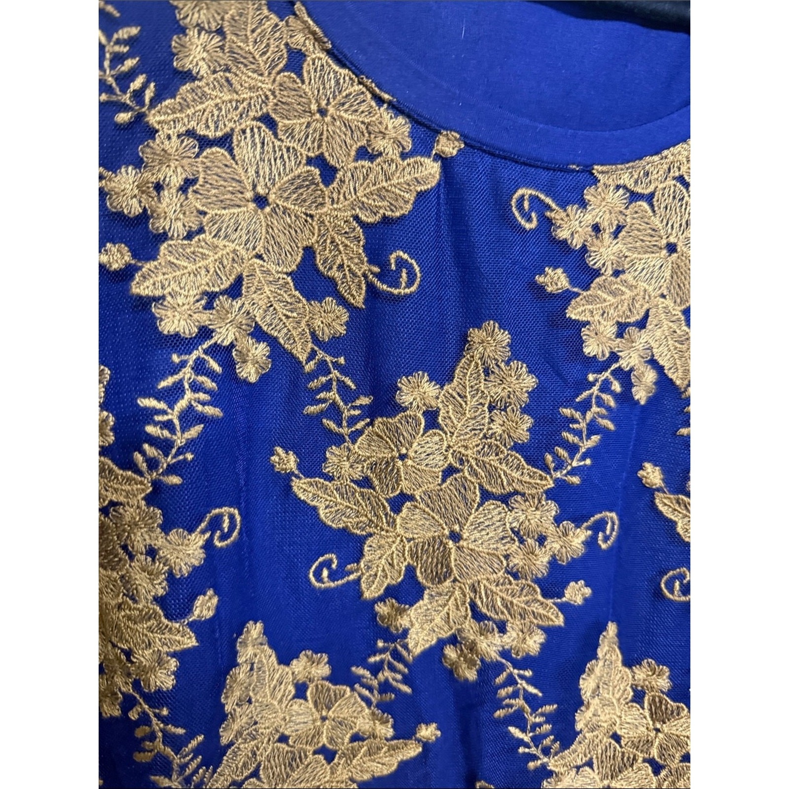 Logo Lavish by Lori Goldstein Embroidered Tunic Top XL
