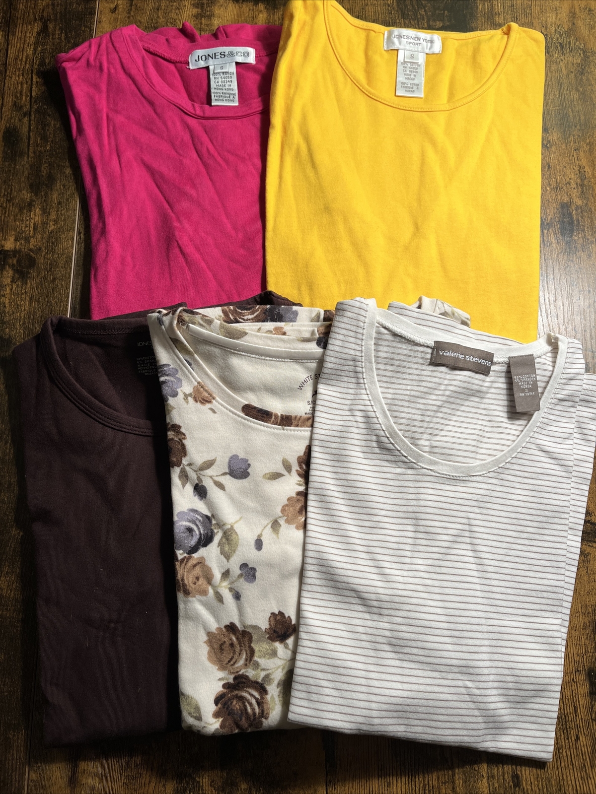 Women’s Lot Of 5 T Shirts Tops Mixed Brands & Colors Size S