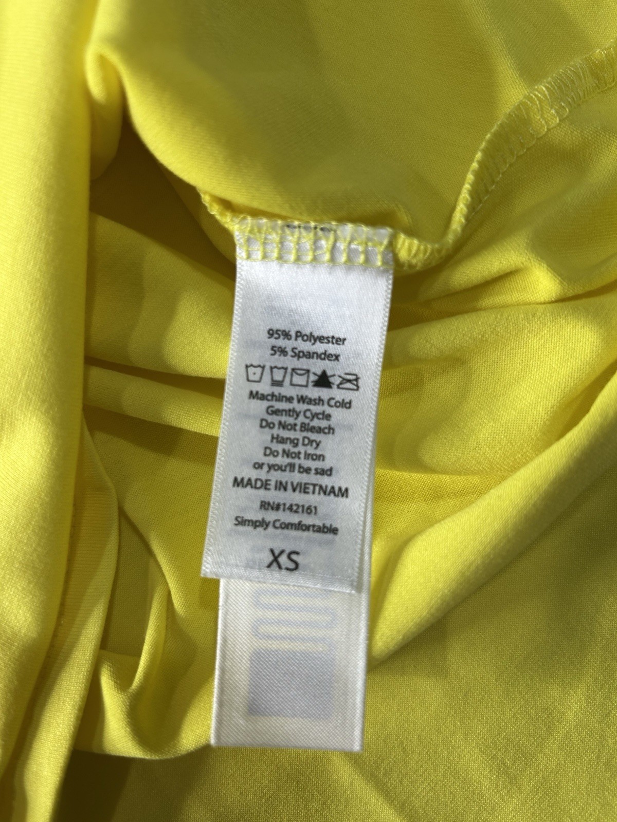NWT Lularoe XS Iris Yellow Solid Print V-Neck T-Shirt