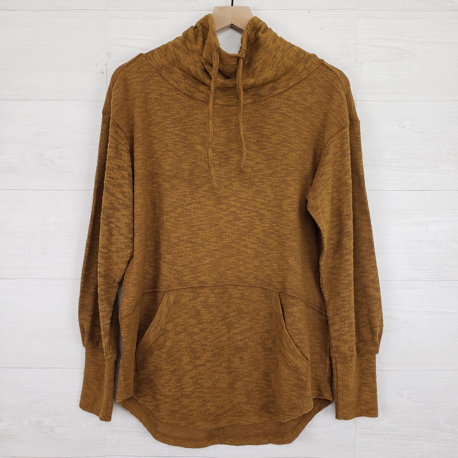 prAna Frieda Top Long Sleeve Funnel Neck Drawstring Knit Women’s Size Small