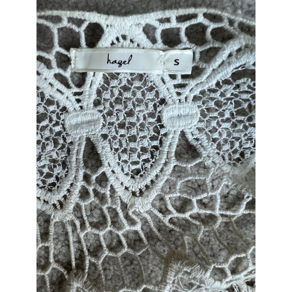 Hazel peach ombre macrame top size small