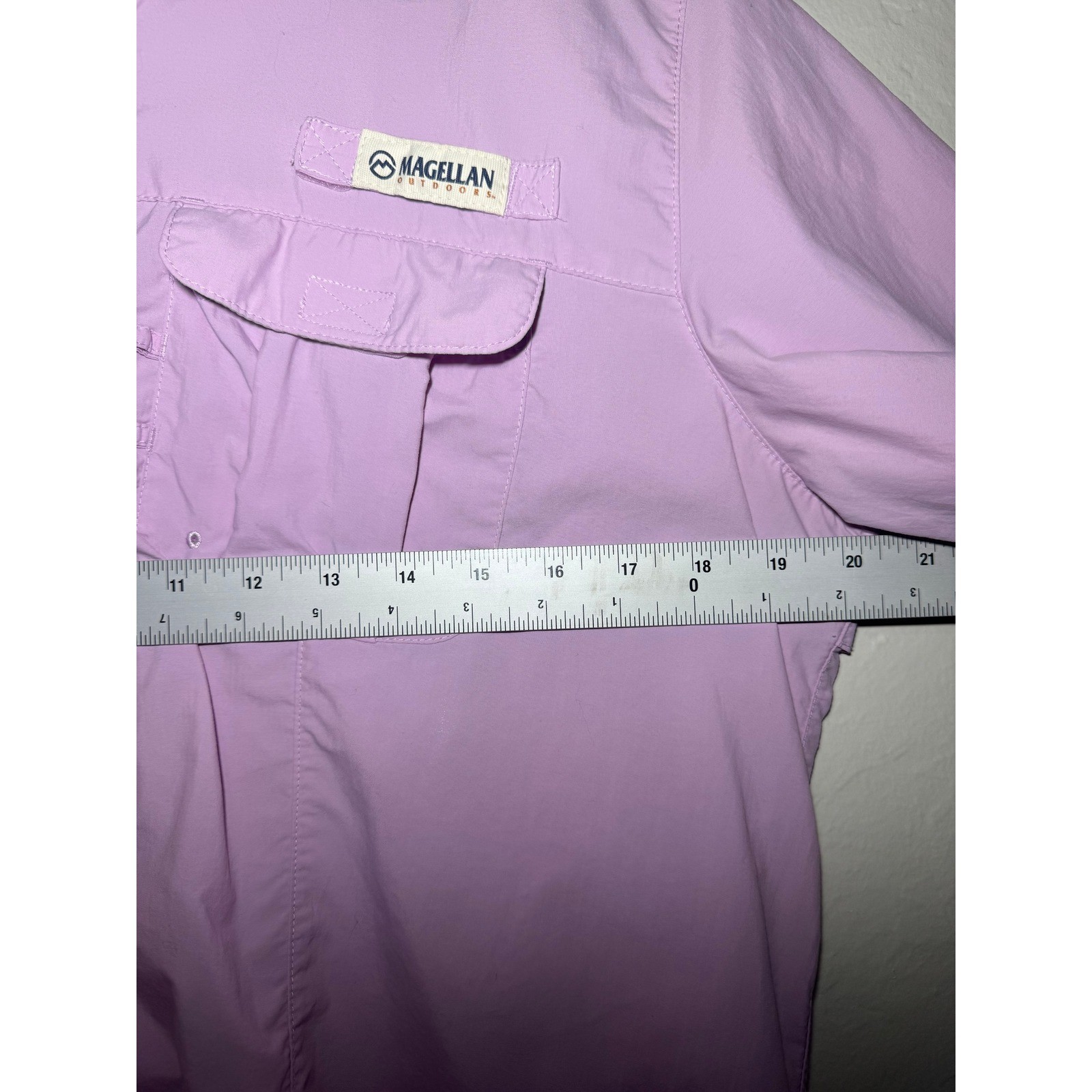 Magellan Outdoors Womens XL Purple Fish Gear Long Sleeve Fishing Shirt Relaxed