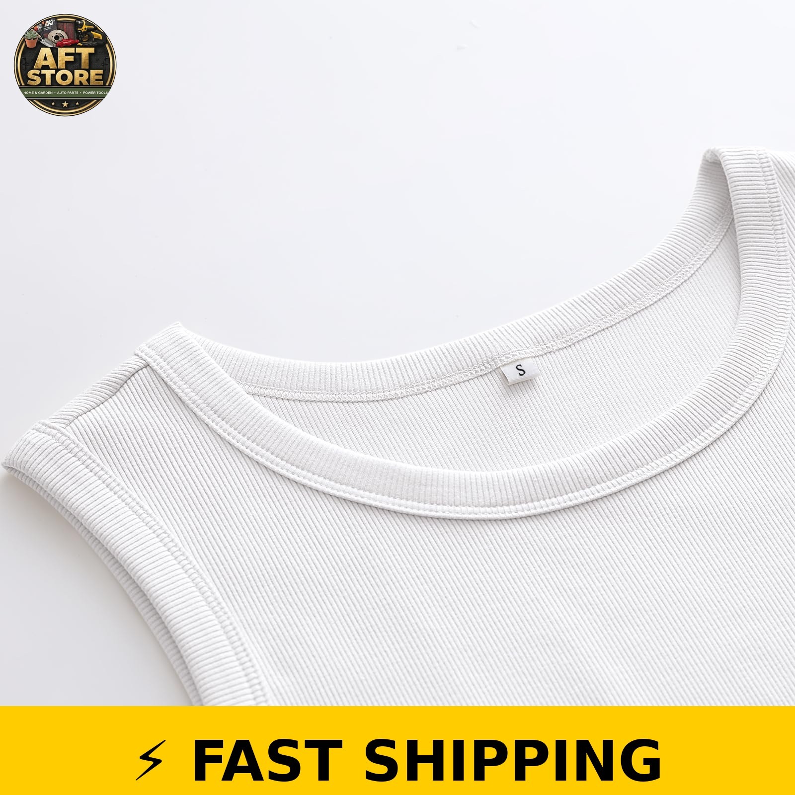 ANRABESS Womens Sleeveless High Neck Ribbed Tank Top Shirt White M