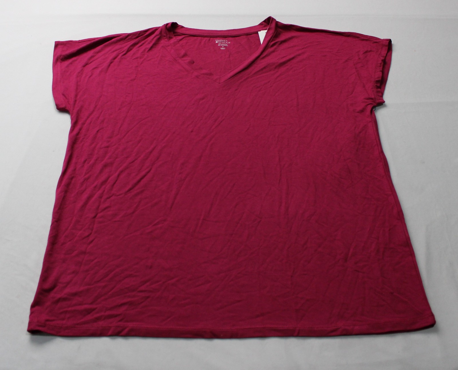 Market & Spruce Women’s Monica S/S Dolman V Neck Tee EJ3 Purple Medium NWT