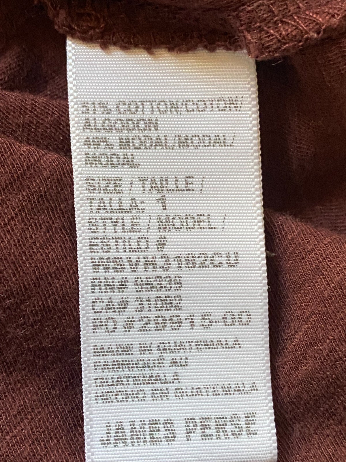 STANDARD JAMES PERSE OXBLOOD COTTON BLEND SHORT SLEEVE T-SHIRT SIZE: 1