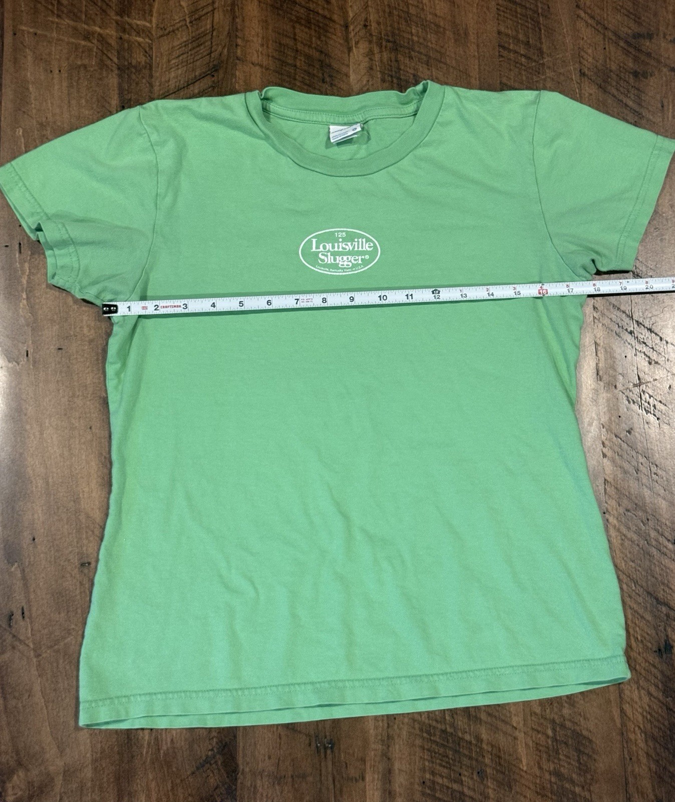 Vintage Style Louisville Slugger Baseball T Shirt Womens Size M Green Graphic