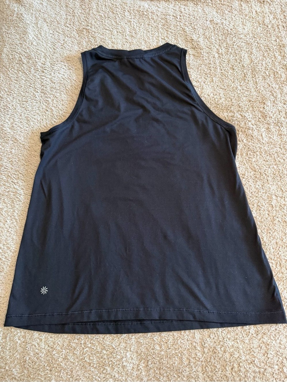 Athleta Black High Neck Performance Tank Top Size Small Petite