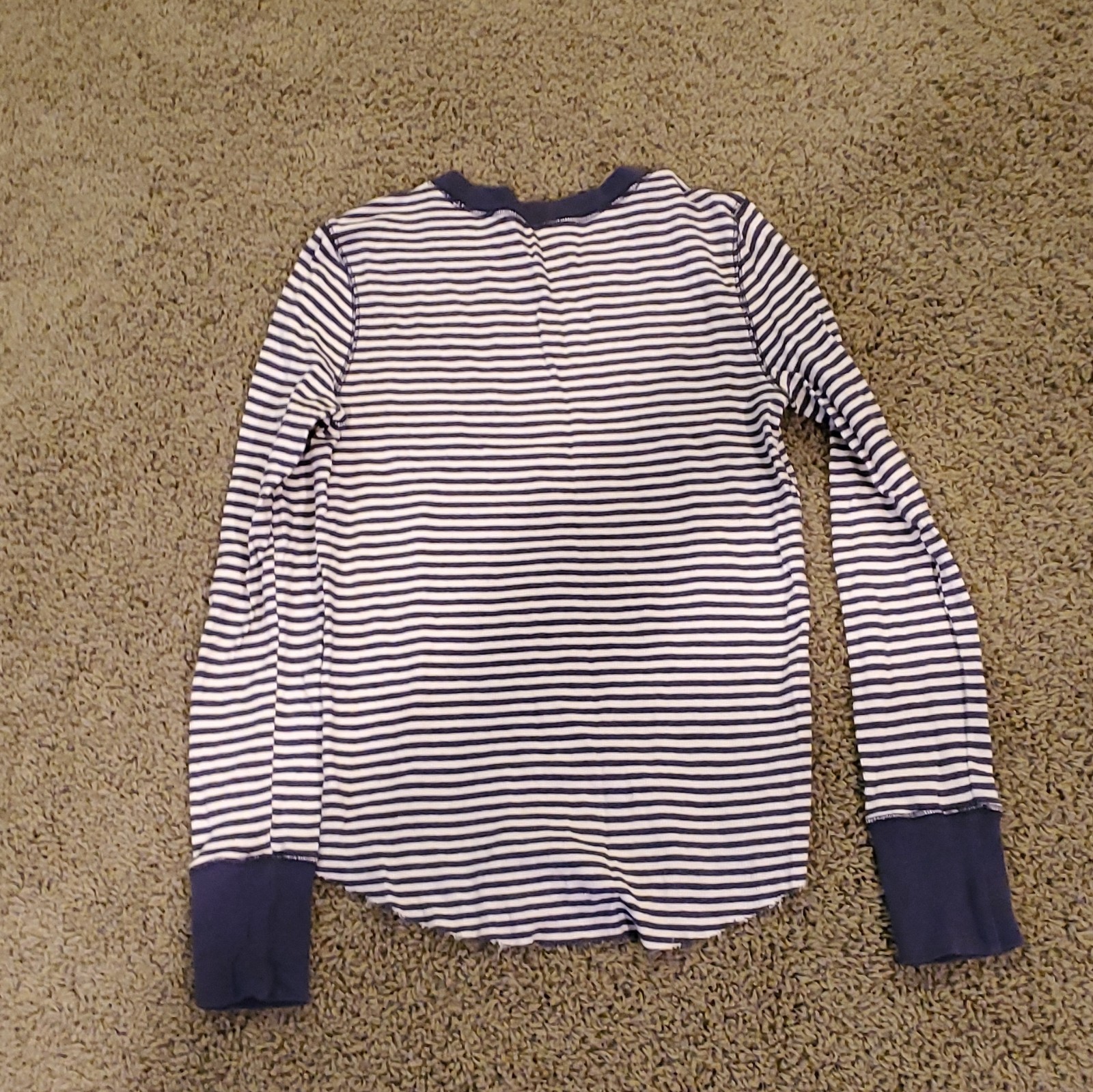 Aerie Women’s Blue/White Striped Knit Crew Neck Long Sleeve T-Shirt S