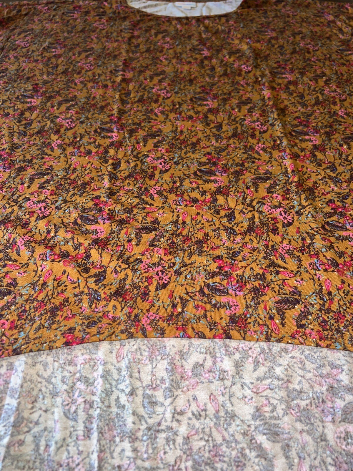 LuLaRoe Irma Tunic 3XL XXXL 26/28 24/26 🦄 Plus New 3X Bronze Brown Pink Floral