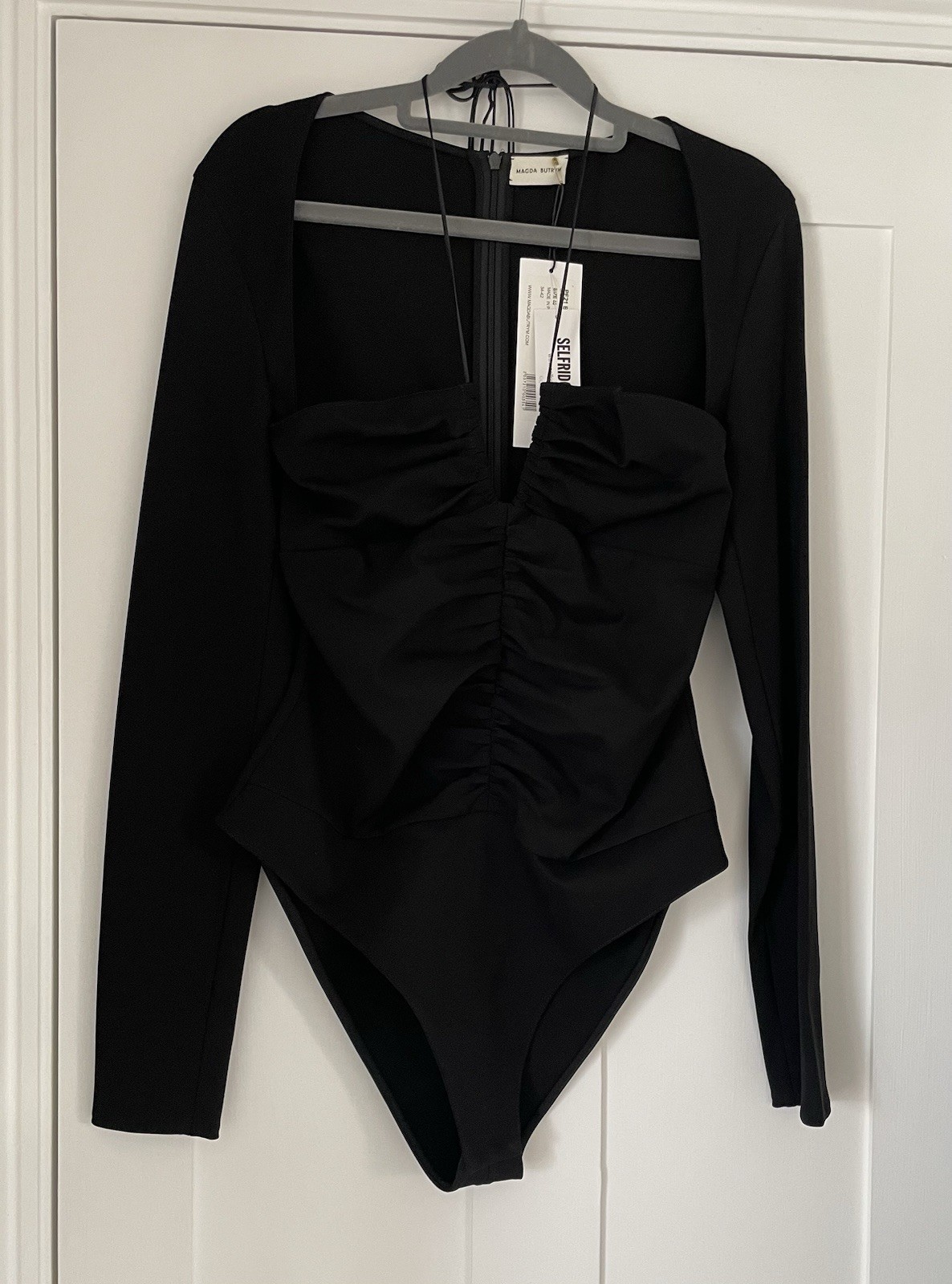 Magda Butrym Black Bodysuit – FR40 / 12 – NWT