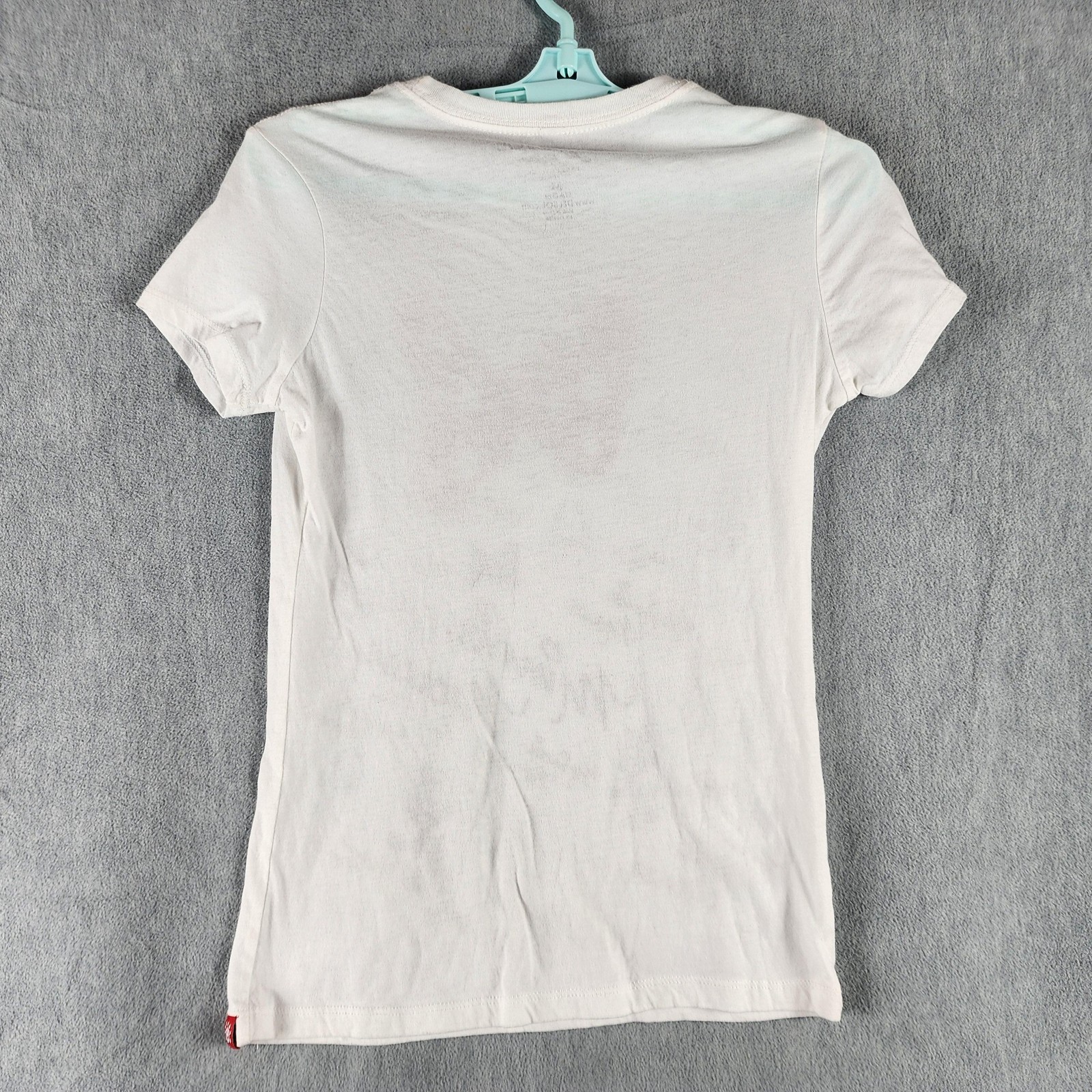 Disney Graphic Perfect Tee Shirt Women Medium White Minnie Mouse Glitter Bow