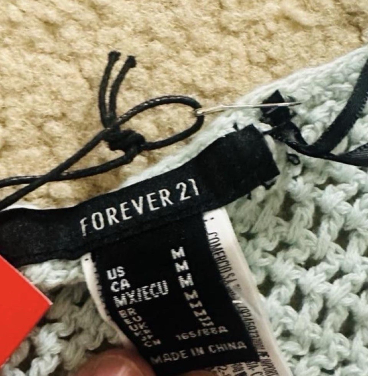 BNWT Forever 21 Crochet Fridge Halter Size US M mint Color