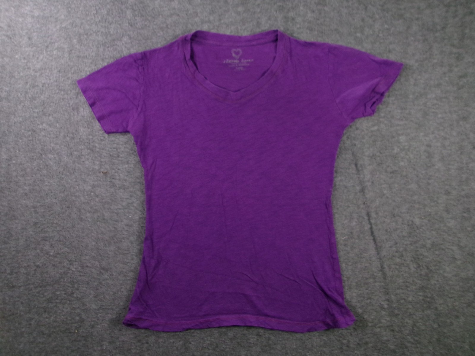 i love basic Top Women Large Purple V Neck Fitted Base Layer Capsule