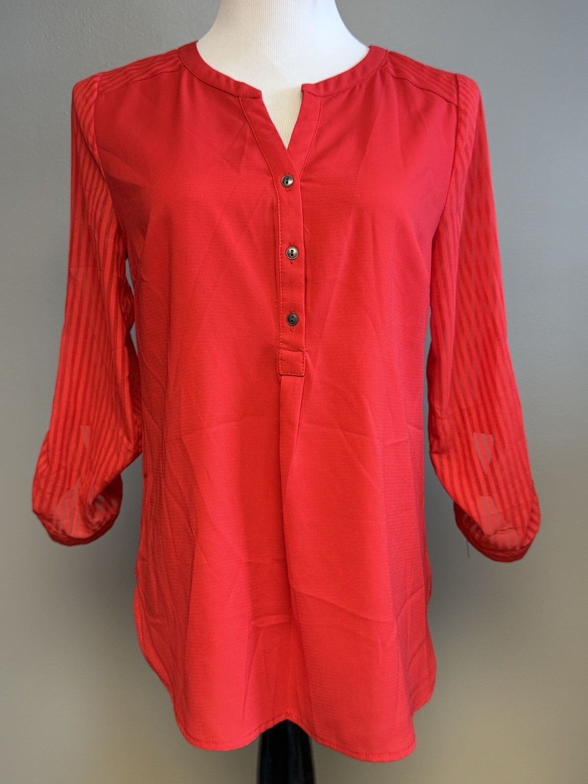 Skies Are Blue 100% Polyester Lightweight Top Size S