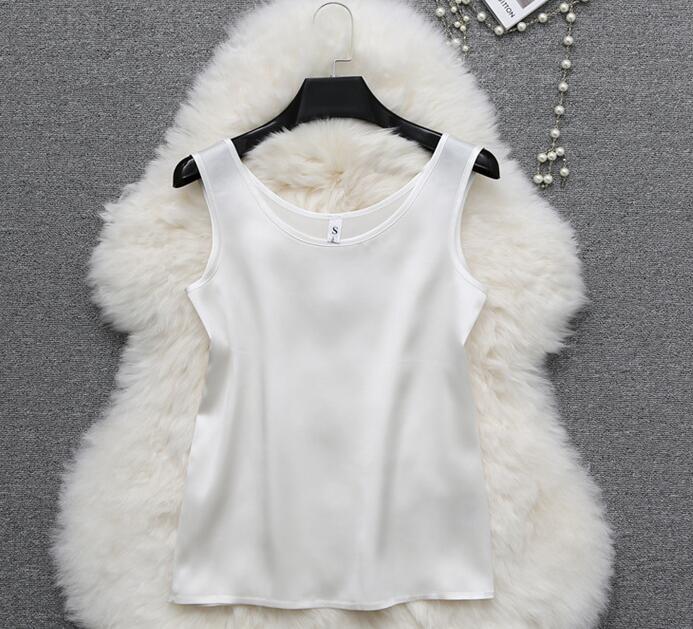 Women’s 100% Pure Silk Tank Sleeveless Top Knit Vest Singlet Blouse Soft Vest