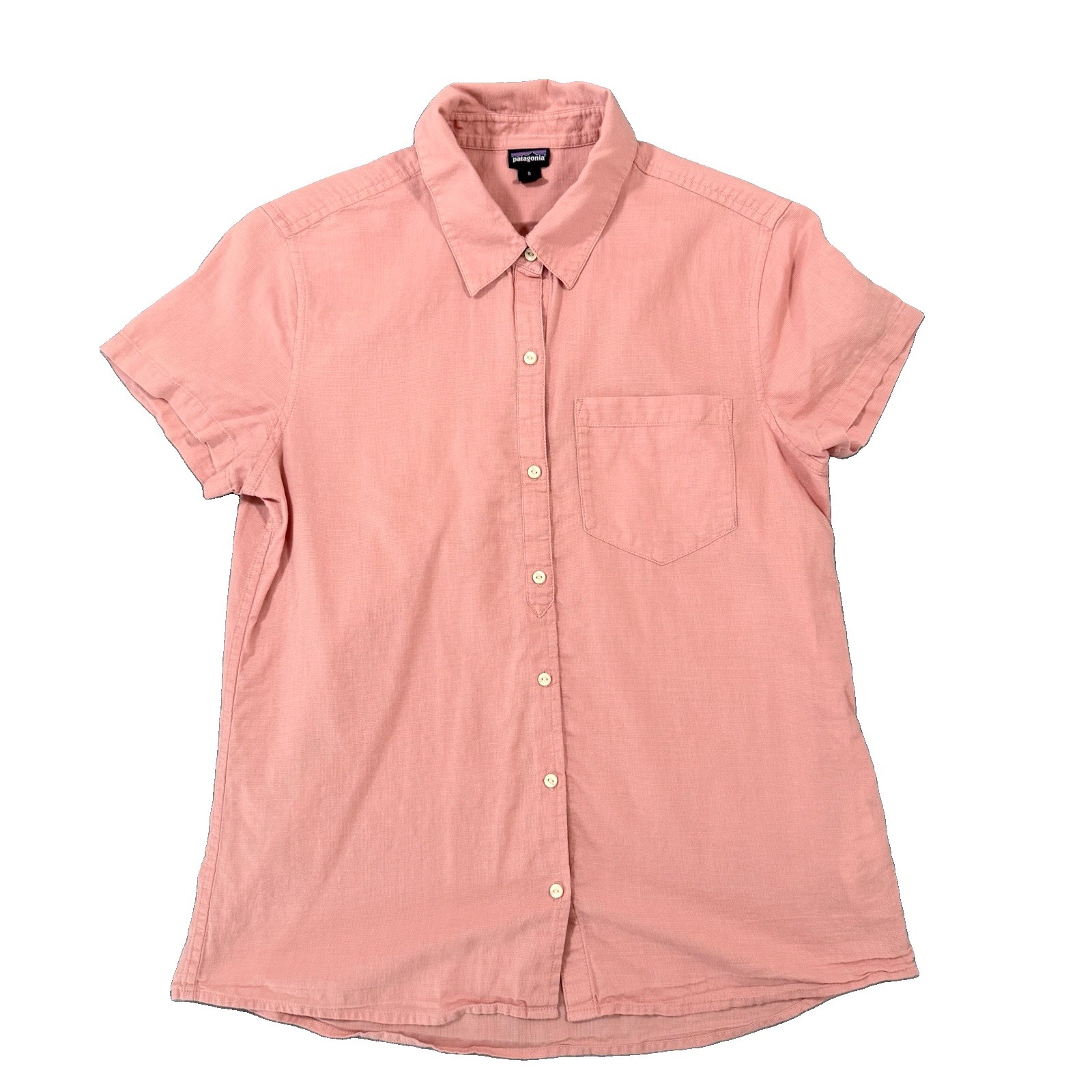 Patagonia Lightweight AC Shirt Womens SM Pink Organic Cotton Hemp Button up