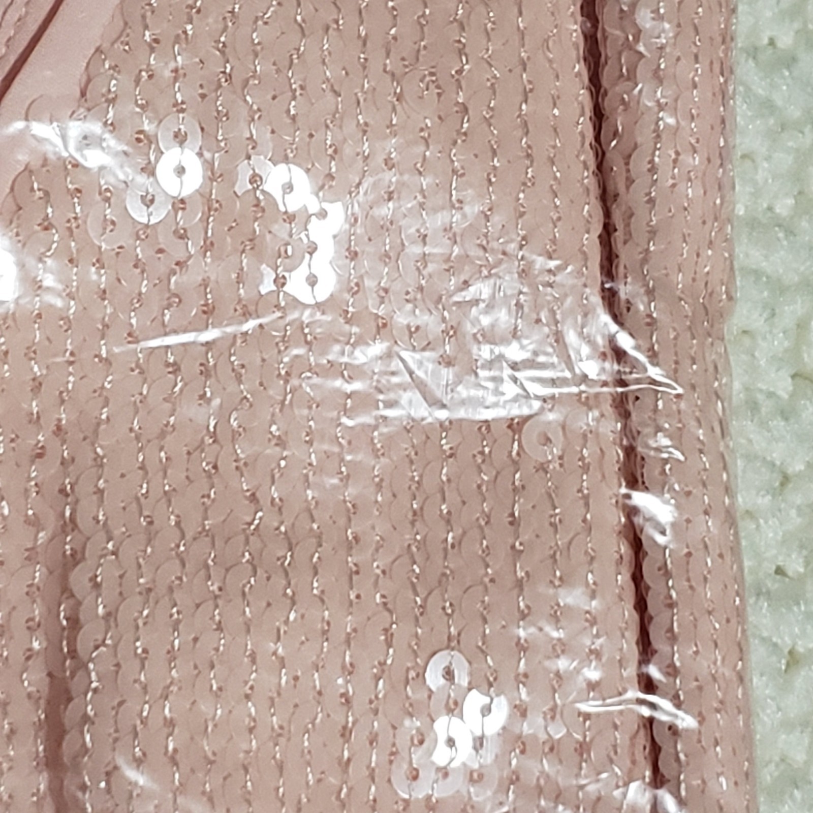 J. Crew Opaque Sequin Shell – Light Pink – XL – NEW