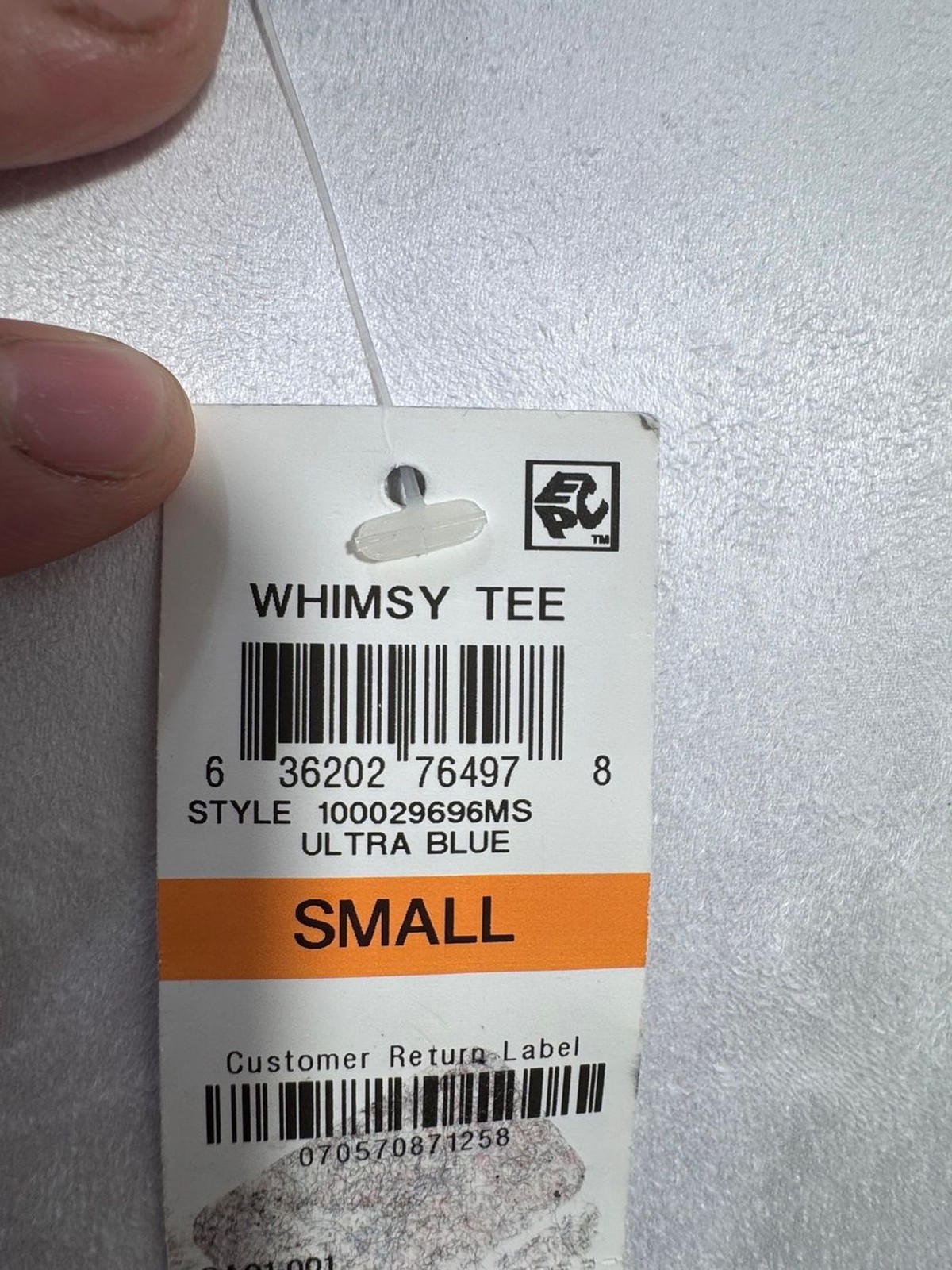 Karen Scott Whimsy Tee Sz S Blue Sequin Christmas Lights NWT