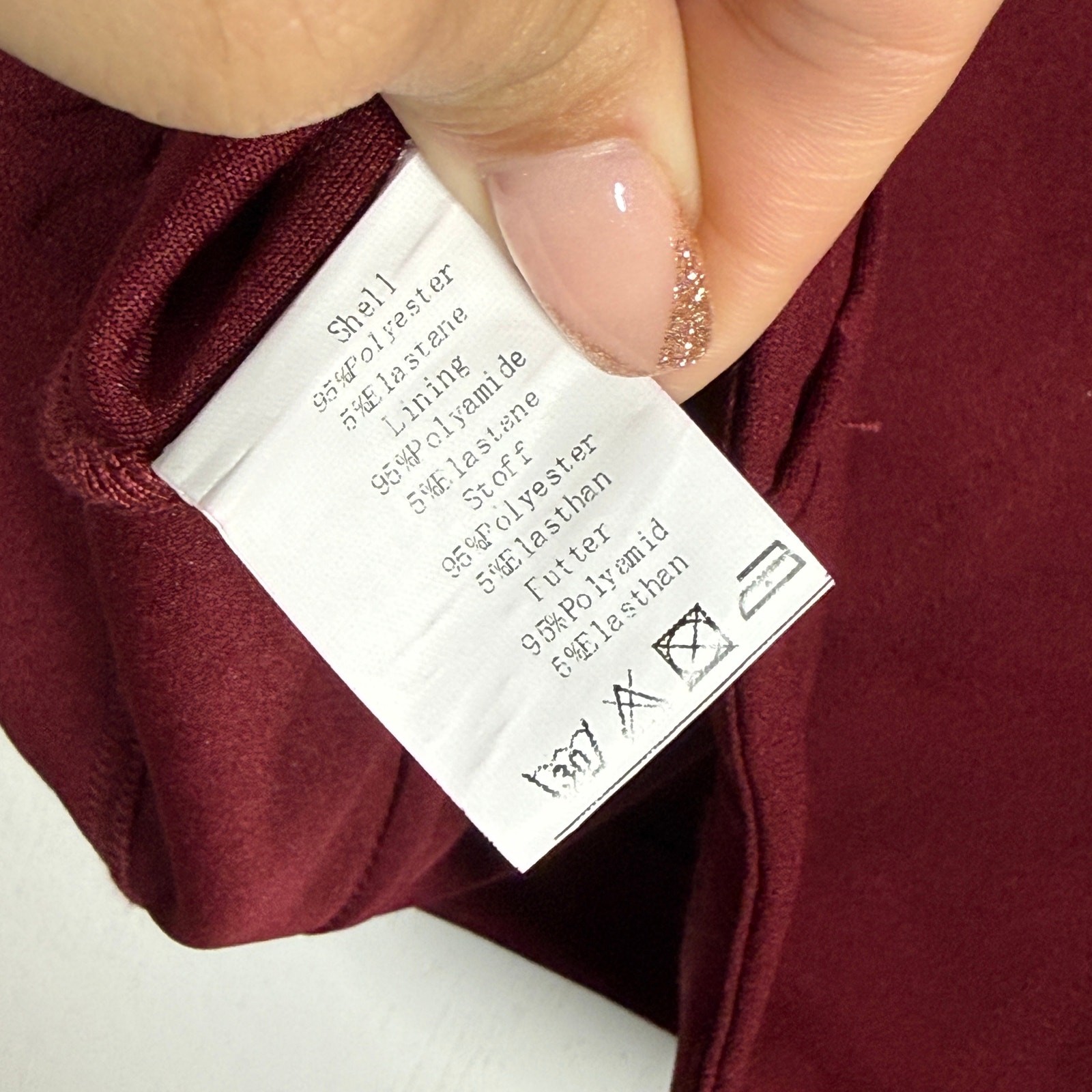 Grace Karin Sequin Sleeve Top Womens Plus Size 2XL Burgundy Sparkle Shimmer