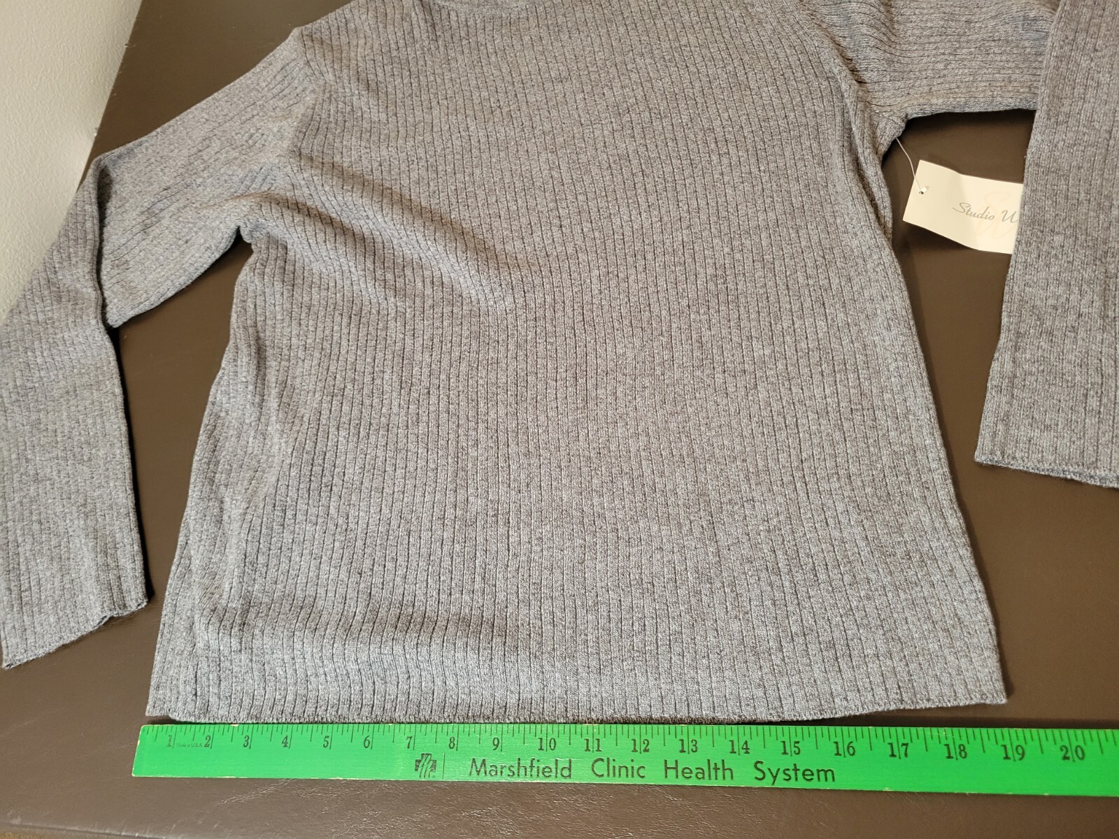 Studio Works Womens Large Ribbed Blouse Or Lightweight Sweater Brand New Top Nwt
