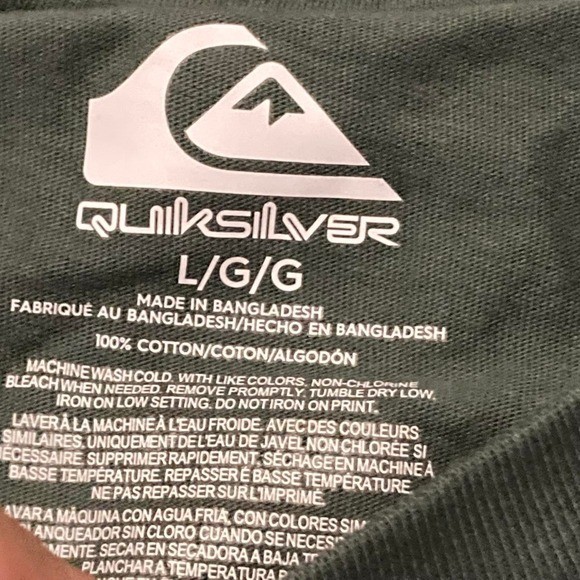 NWT Quiksilver double sided long sleeve tee Dragon Surf style L/17.5