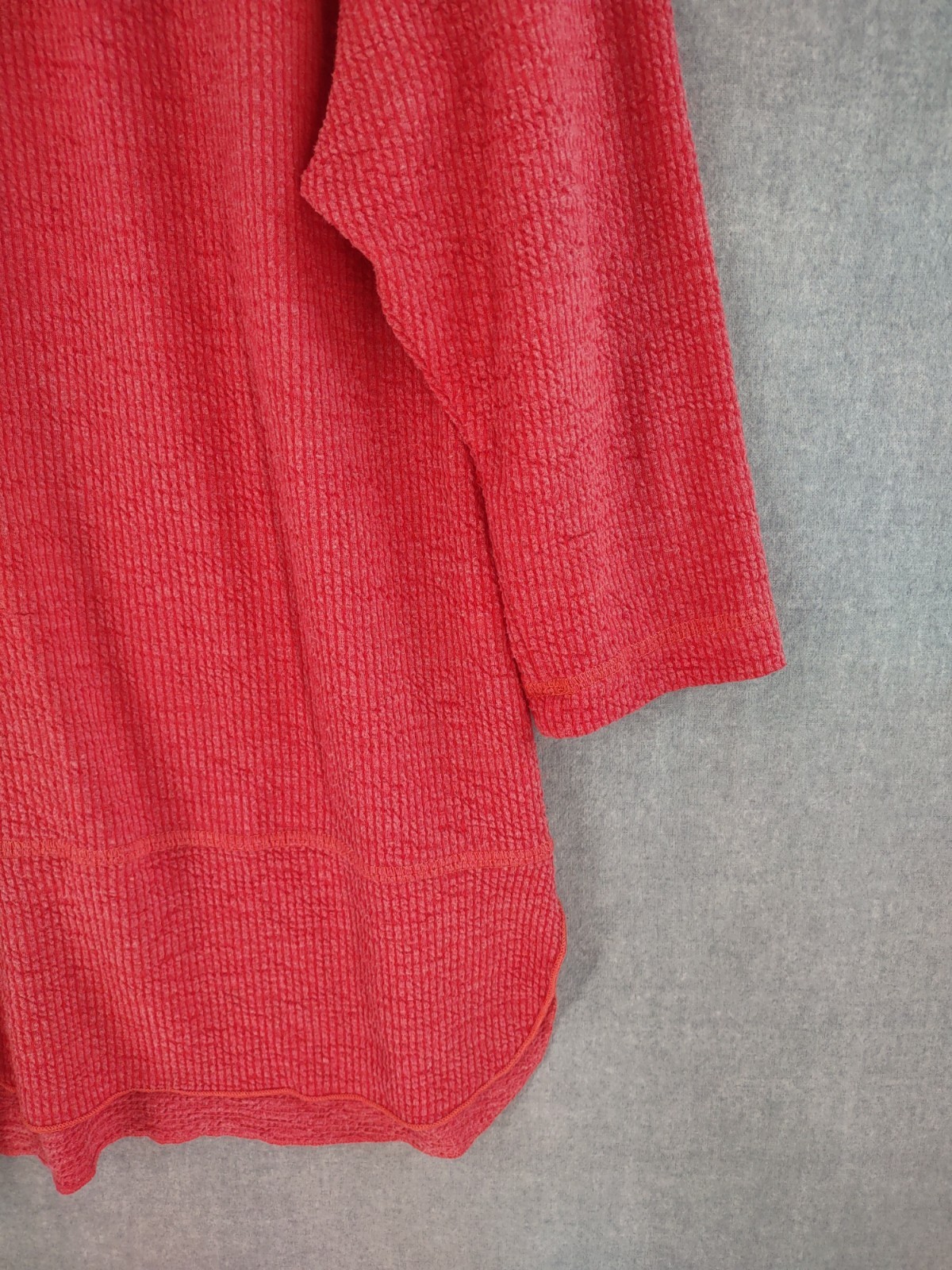 SnoSkins Top Medium Coral Red Thermal Dolman Pullover Cozy Outdoor Cabin Chic US