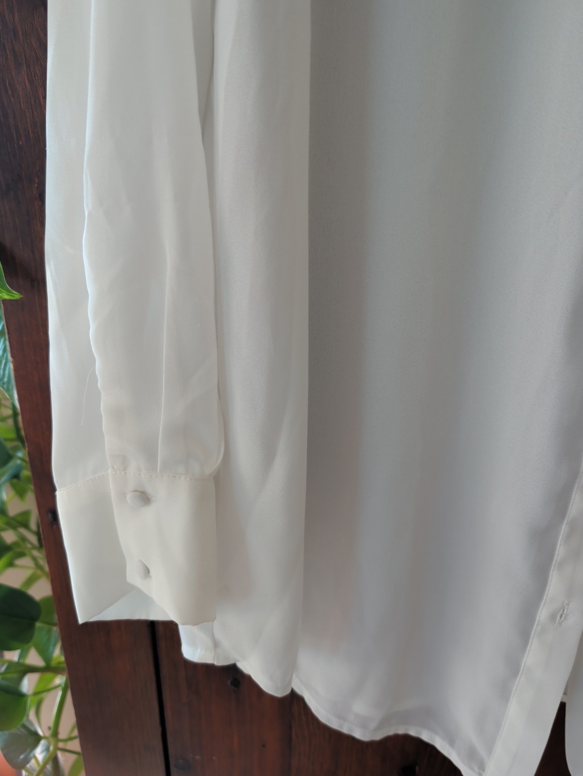 GIANNI BINI Women’s Large White Western Long Sleeve Over Blouse with Fringe