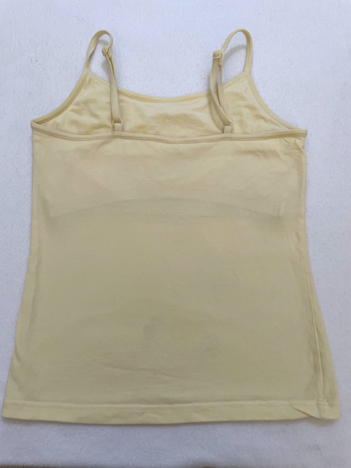 Vintage 90s, Y2K American Eagle Yellow Cami Tank Top Shelf Bra Straps Stretch S