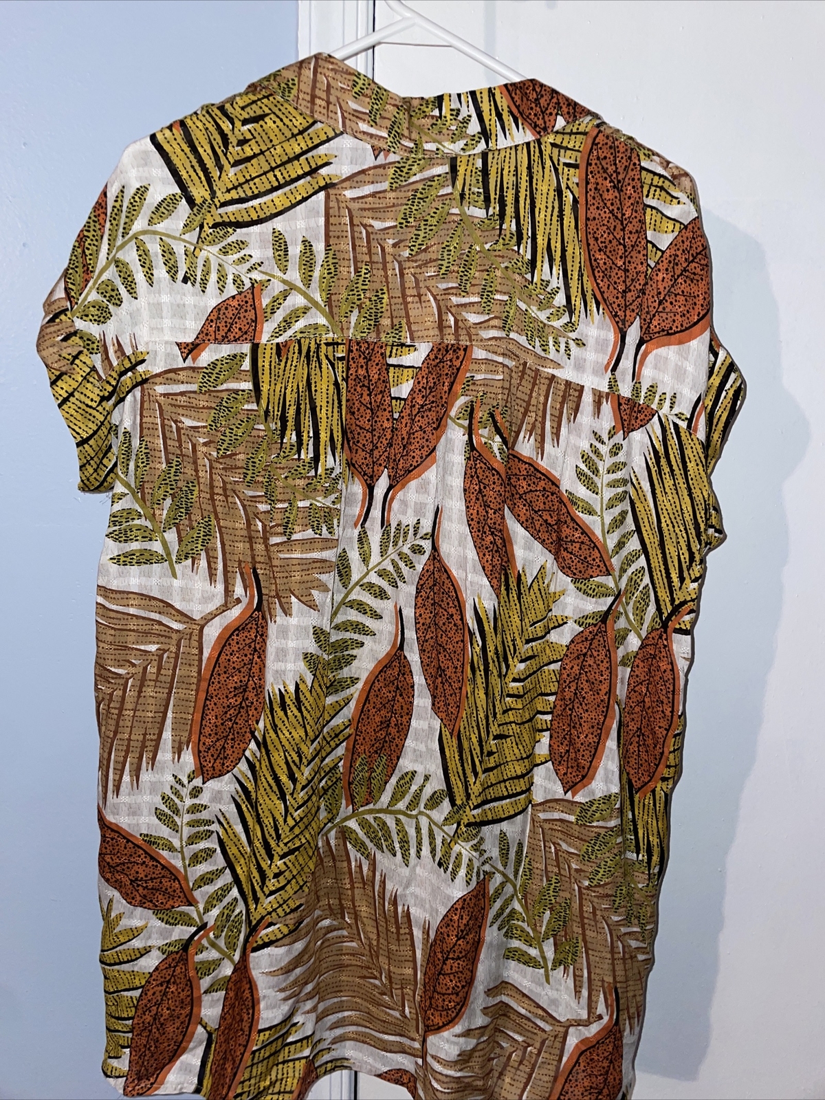 JANE+DELANCE TROPICAL TUNIC TOP SIZE S BUTTON DOWN SIZE S. NEW