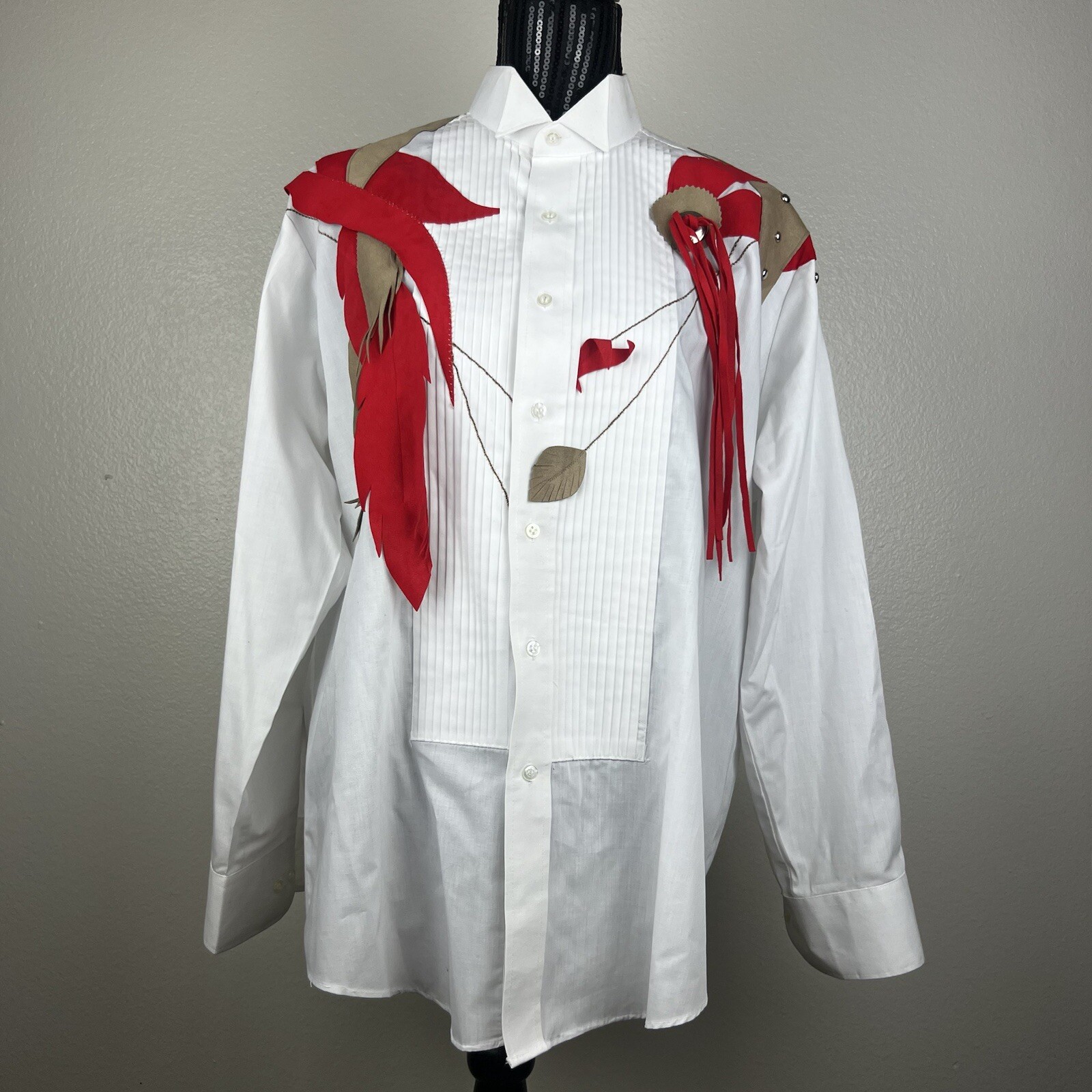 Barbara Shara L 32-33 Lubbock Texas Western Shirt Button Up Handmade