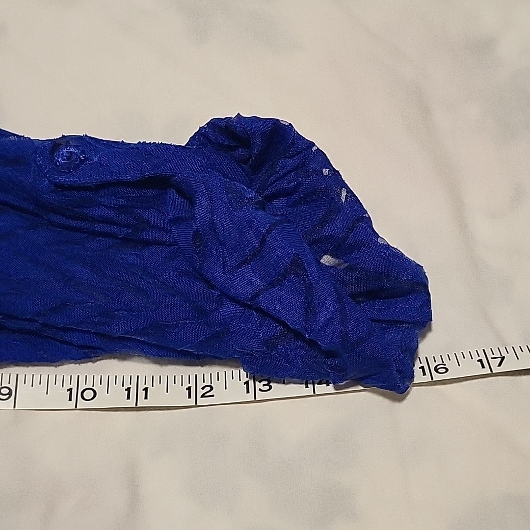 Drapers and Damons Petite Large Mesh Blouse Top Long Sleeve Lace Sheer Whimsical