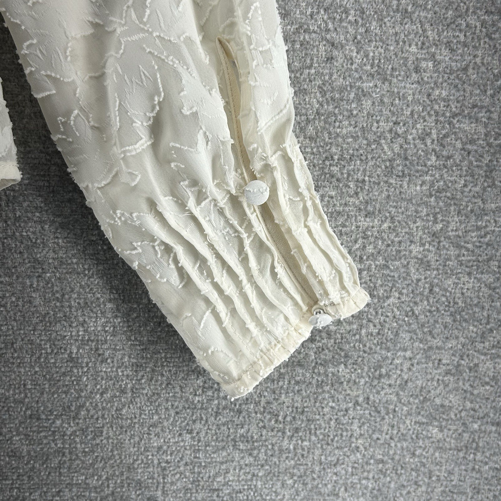 Scotch And Soda Wrap Blouse Women Size Small Beige Lace Casual