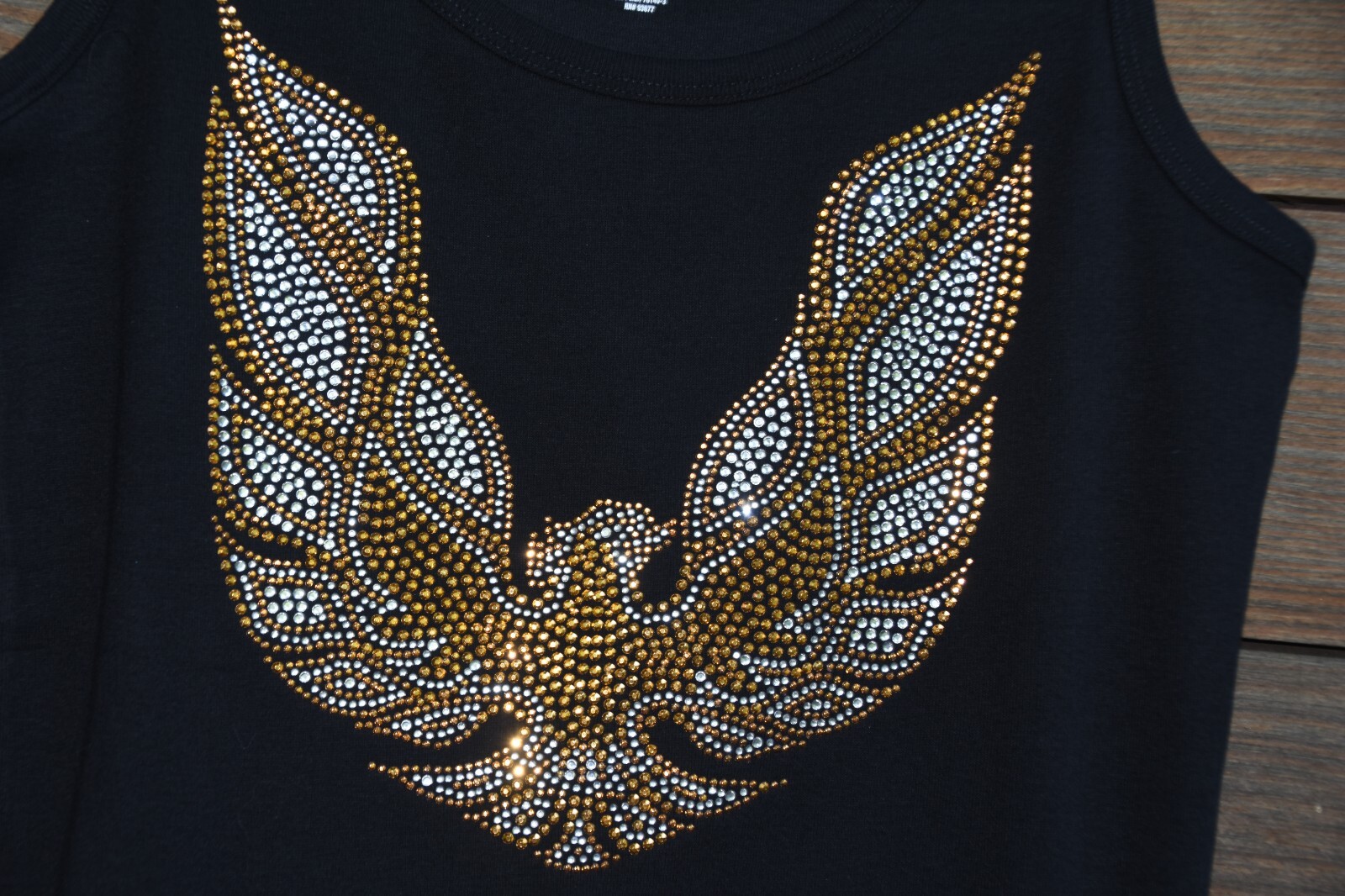 Gold Trans Am Eagle rhinestone shirt or tank XS S M L XL XXL 1X 2X 3X 4X 5X