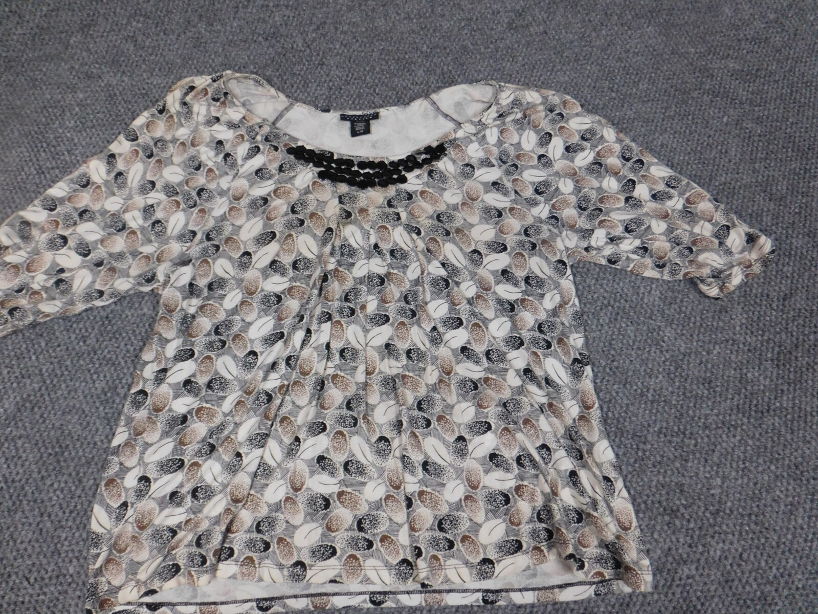 Apostrophe Womens blouse Large Beige pullover stretch