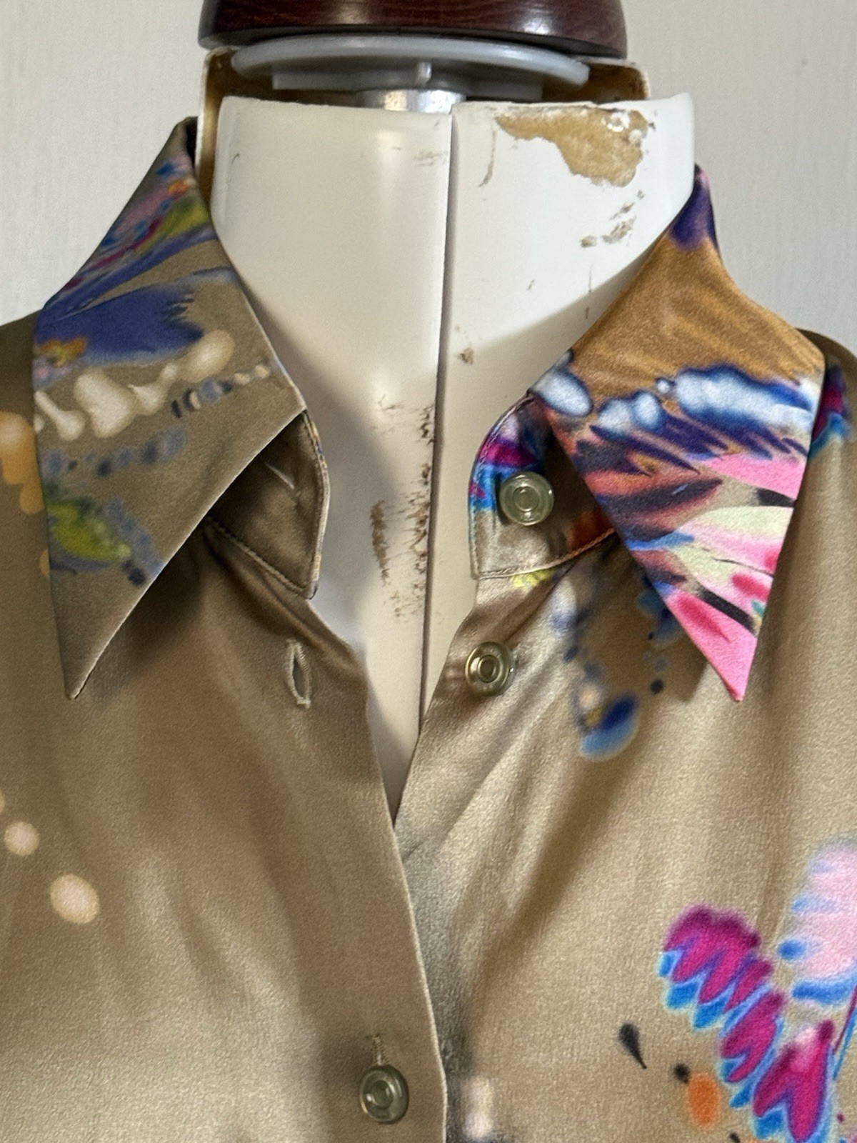 Escada 100% silk multi coloured shirt blouse – Size 38 UK 10 / 12