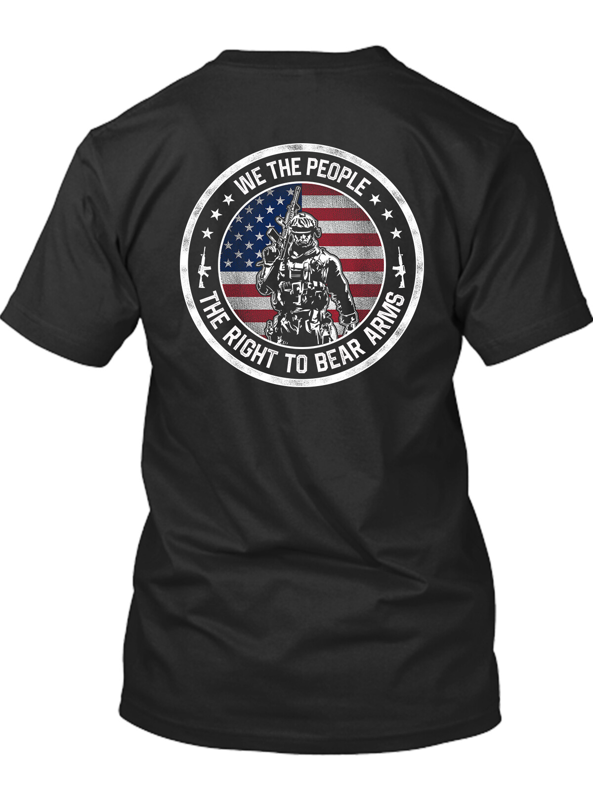 Donald Trump We The People Double Sided Printed New Men Shirt 2nd Amendment AR15