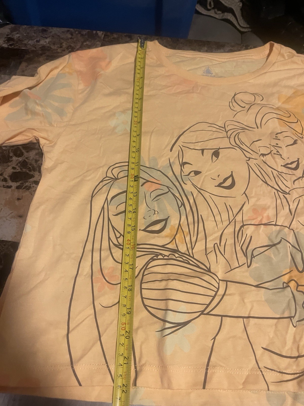 Disney Parks Princess Mulan Rapunzel Belle Parks NEW Yellow Shirt Women’s Size M