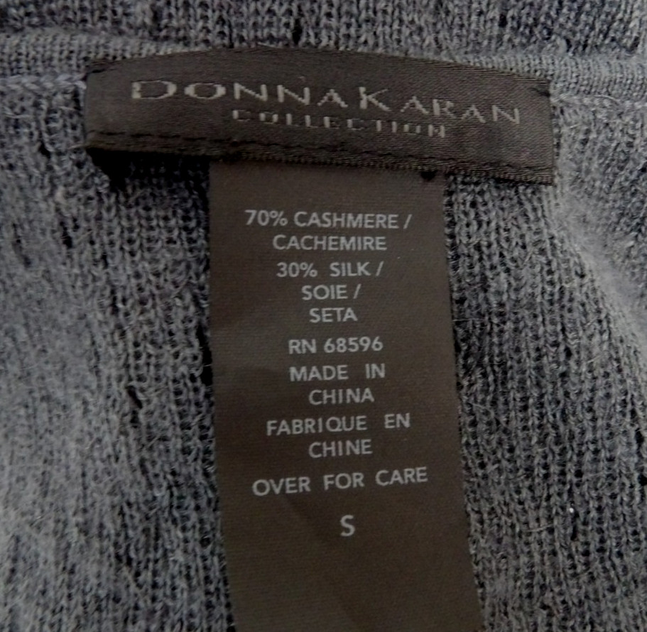 Donna Karan Collection Charcoal Gray Cashmere & Silk Sequin Racerback Tank Top S