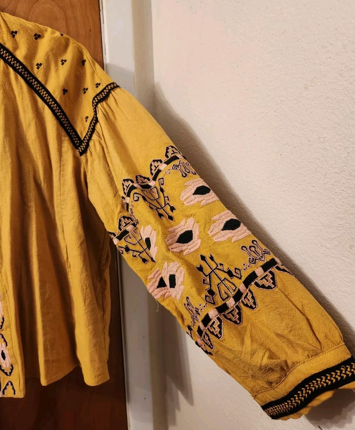 RD & Koko Embroidered Balloon Sleeve Jacket Peasant Blouse NWT Size XL