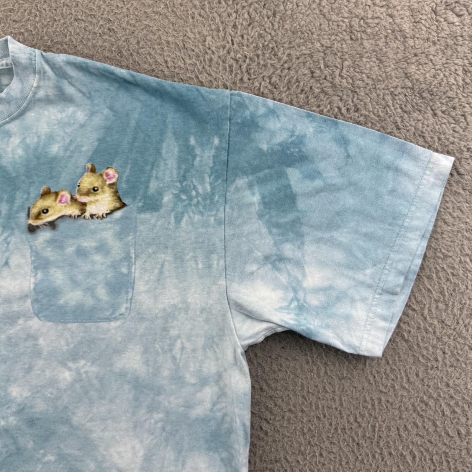 Vintage The Mountain Kitten Mouse Shirt Adult XL Print Tie Dye Art Cat Animals