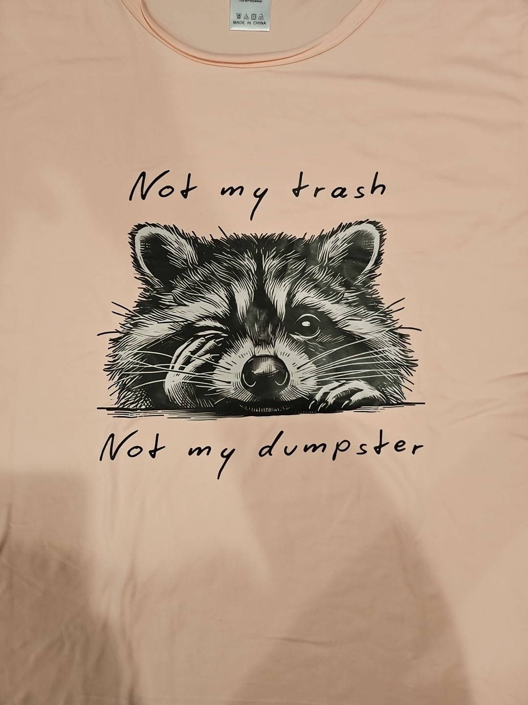 Women’s 100% Polyester Funny Humor Tshirt, Large, Shortsleeved