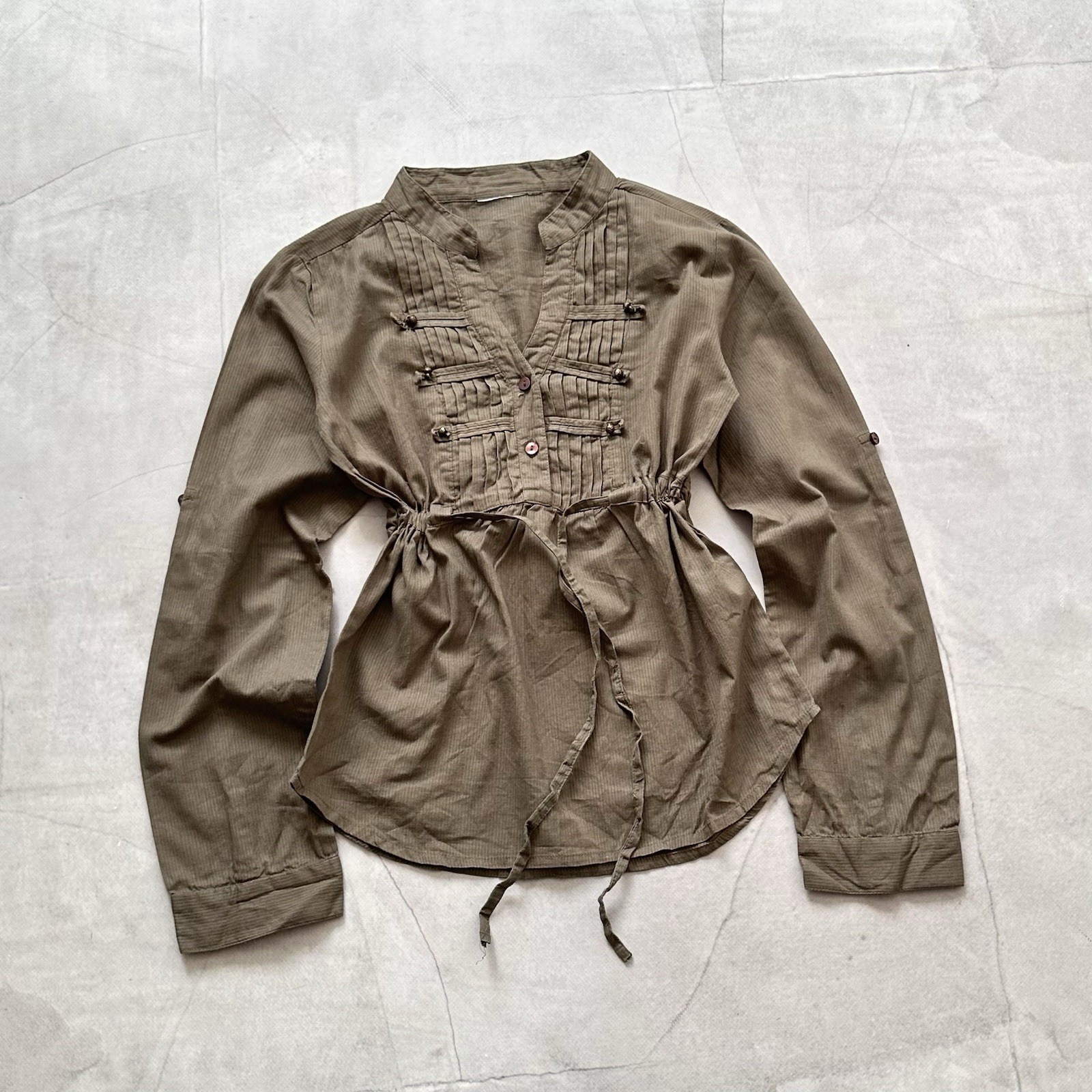 Military Napoleon Button Up Shirt Army Hedi Slimane Sarah Pacini Vibe