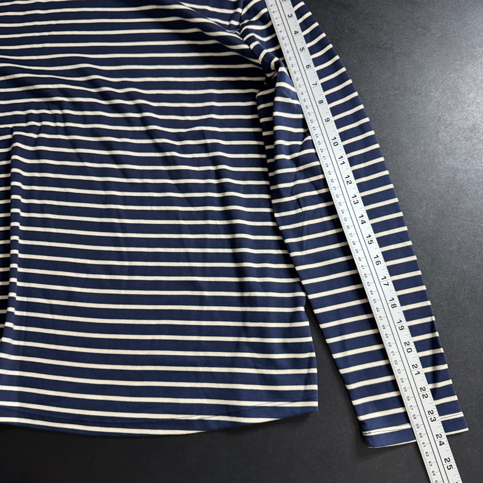 NWOT LL Bean Shirt Women’s XL Stripe 100% Supima Cotton Boat Neck Classic Casual
