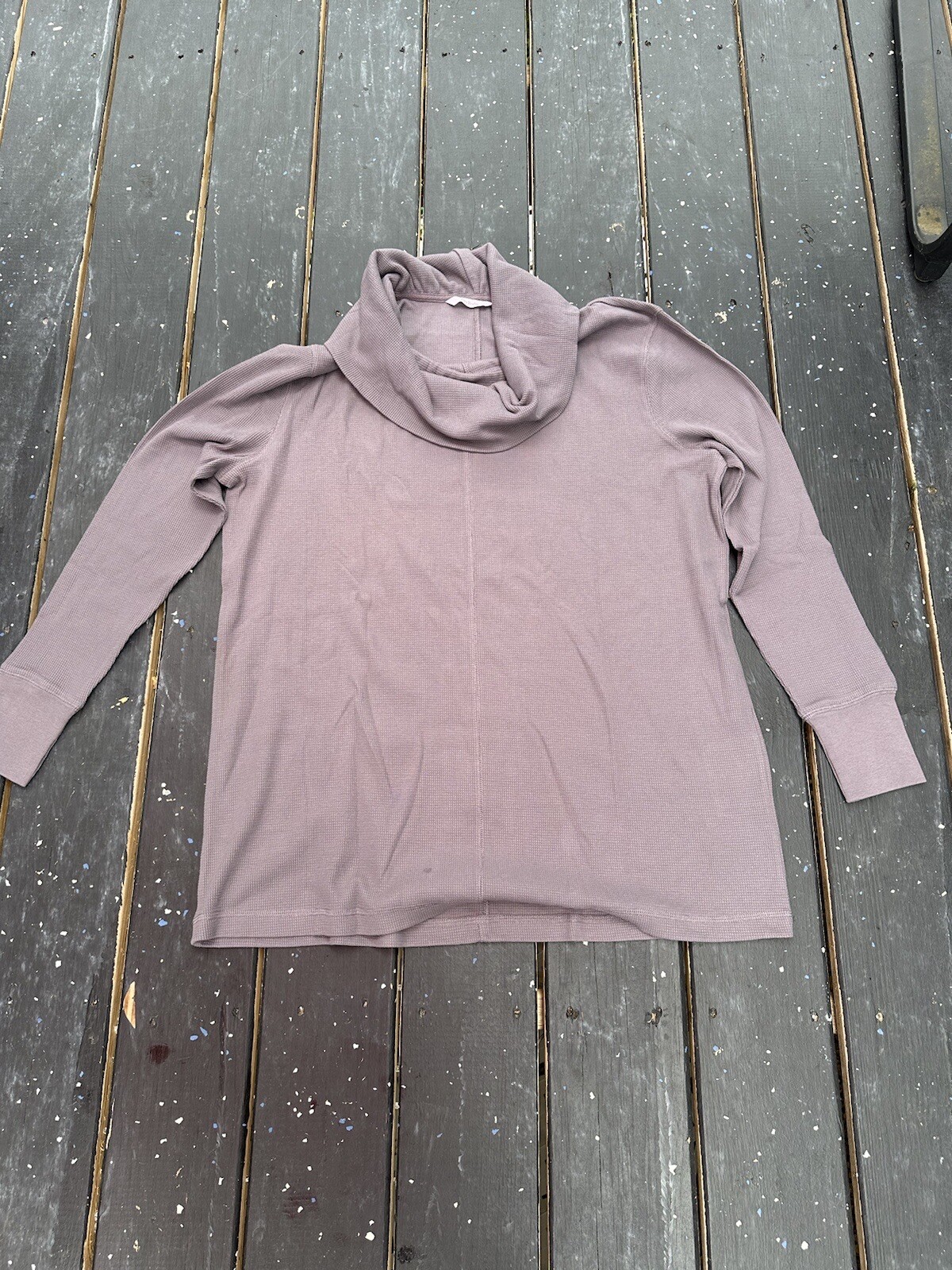Any Body Purple Cotton Long Sleeve Loungewear Shirt Top Large L