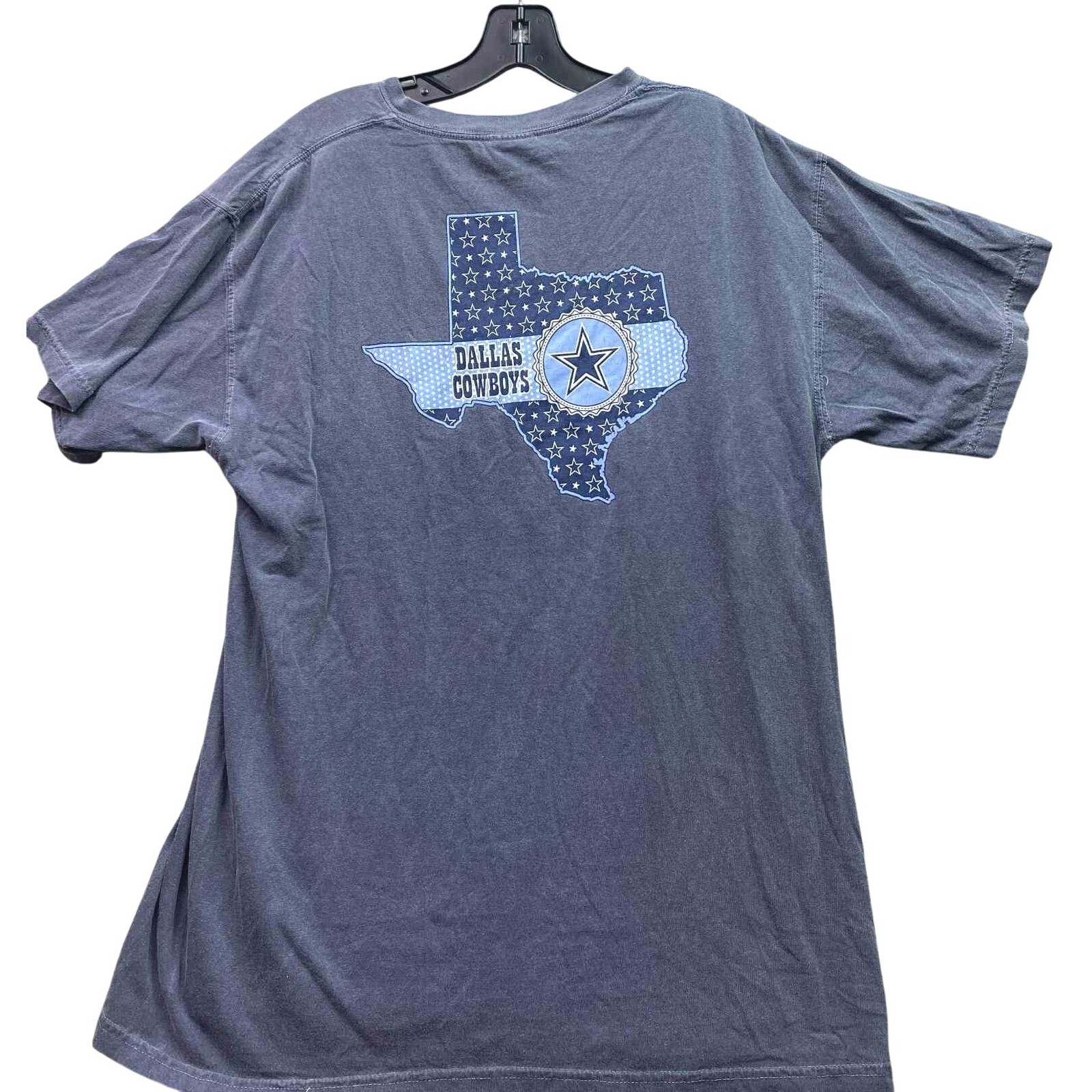 Dallas Cowboys Shirt Womens Large Steel Blue Texas Star Country Streetwear