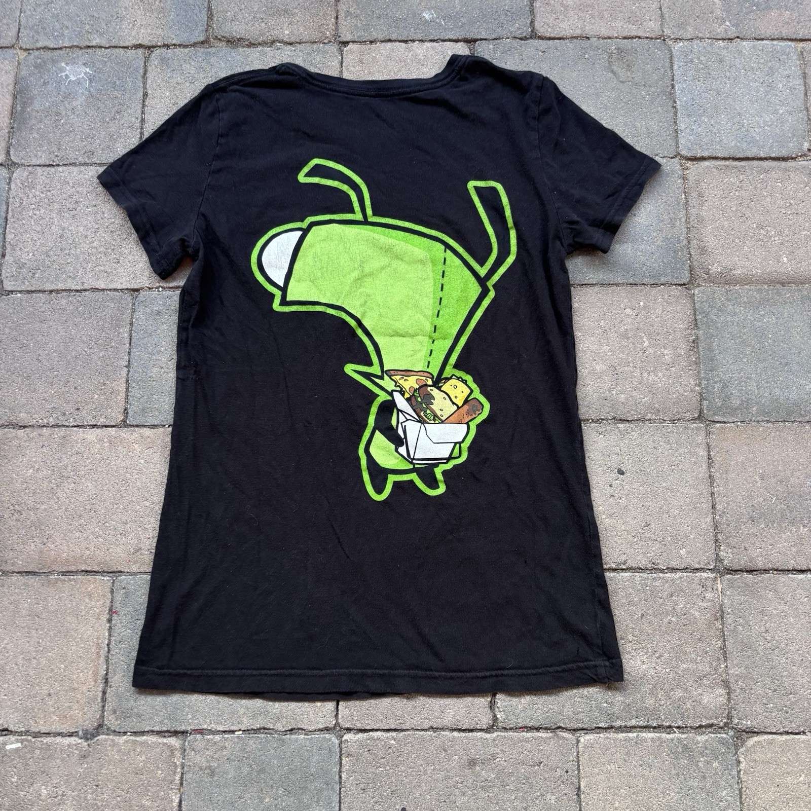 Vintage 2011 Mighty Fine Invader Zim Gir Graphic T Shirt Women’s Medium Y2K